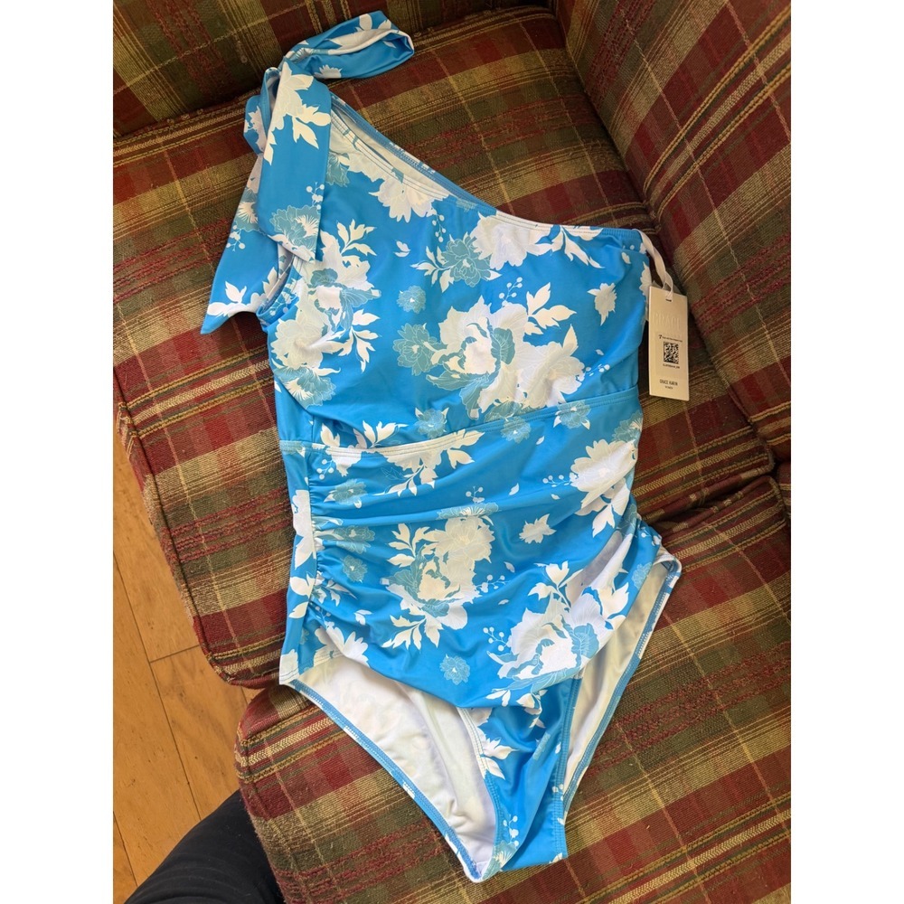 Grace Karin One Shoulder Floral One Piece Swimsuit Size S NWT